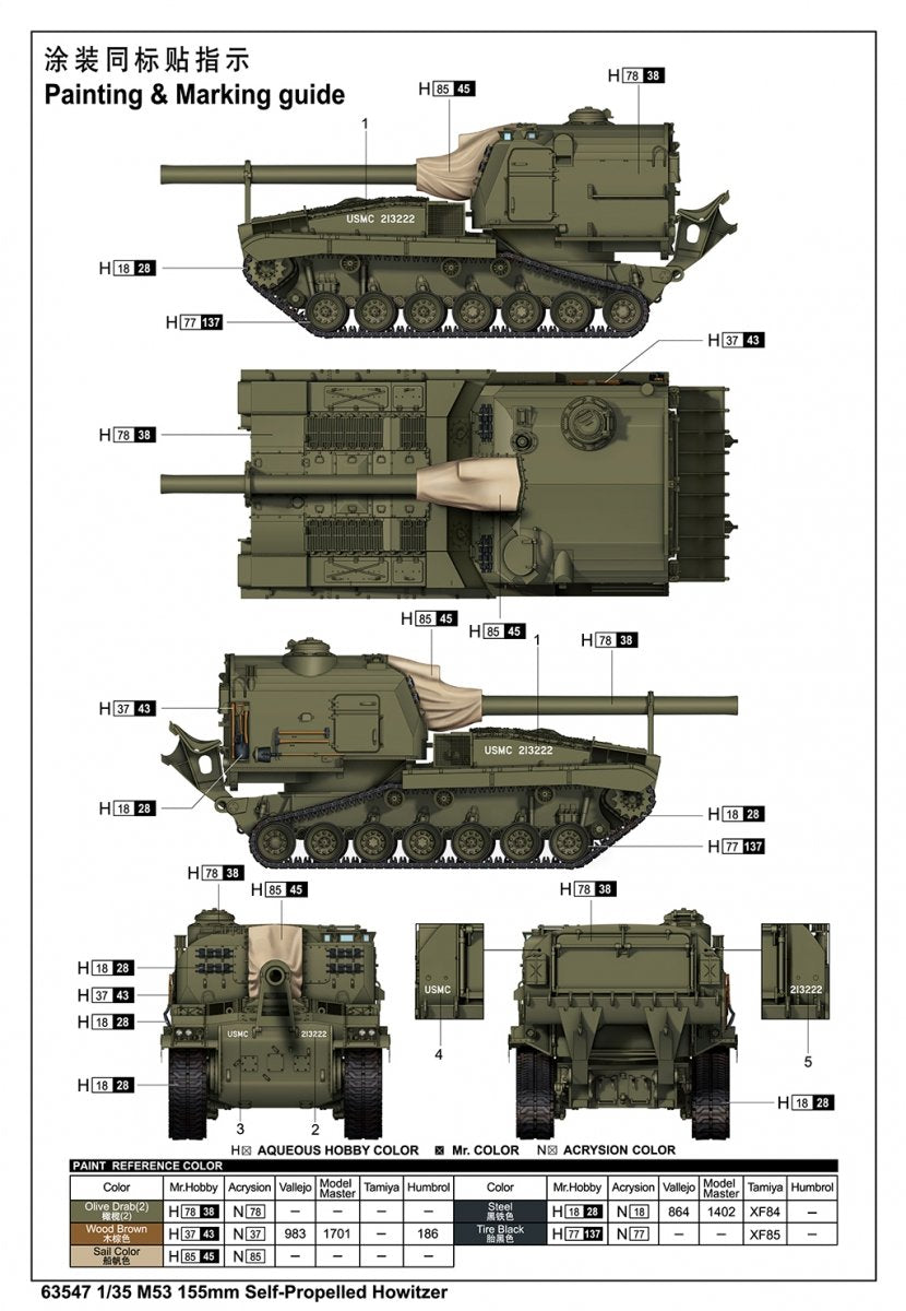 I Love Kit 63547 M53 155mm Self-Propelled Howitzer 1/35 – image 3