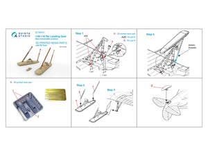 Quinta Studio QT48037 I-16 Ski landing gear (Non-retractable version) (all kits) 1/48 – image 2