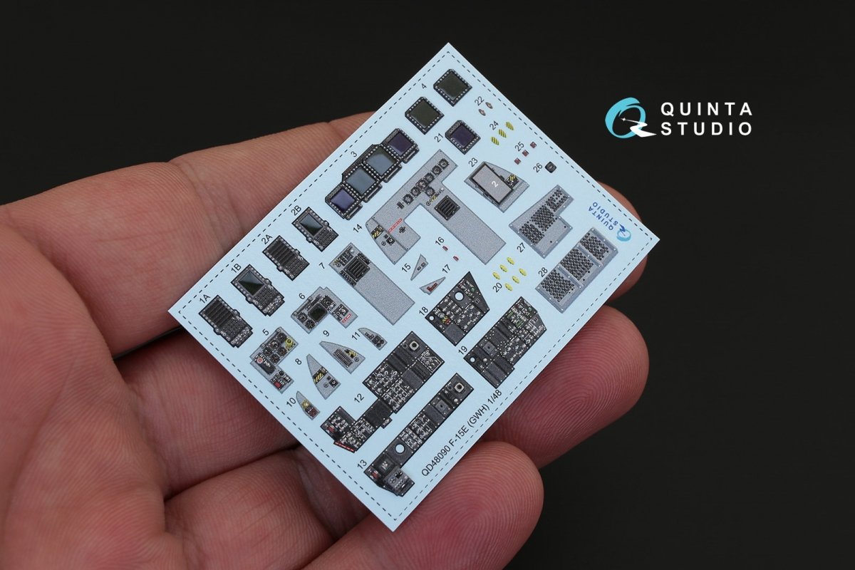 Quinta Studio QD48090 F-15E 3D-Printed &amp;amp; coloured Interior on decal paper (for GWH kit) 1/48 – zdjęcie 2