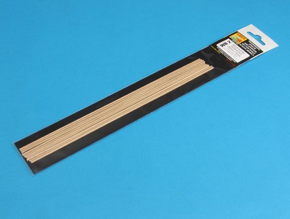 Aber WR2 Wood round rods 2.00 mm length 250 mm x 10 pcs. – image 5