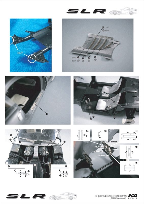 KA Models KE-24009 Mercedes SLR Detail-up Etched part 1/24 – zdjęcie 2