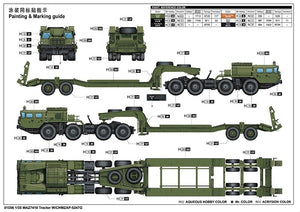 Trumpeter 01056 MAZ-7410 Tractor W/CHMZAP-5247G 1/35 – zdjęcie 5