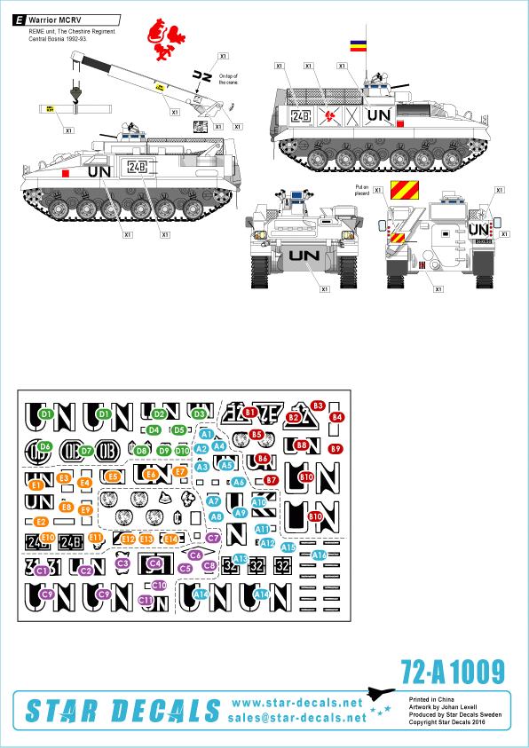 Star Decals 72-A1009 Balkan Peacekeepers (1) British UN Warriors 1/72 – Bild 2