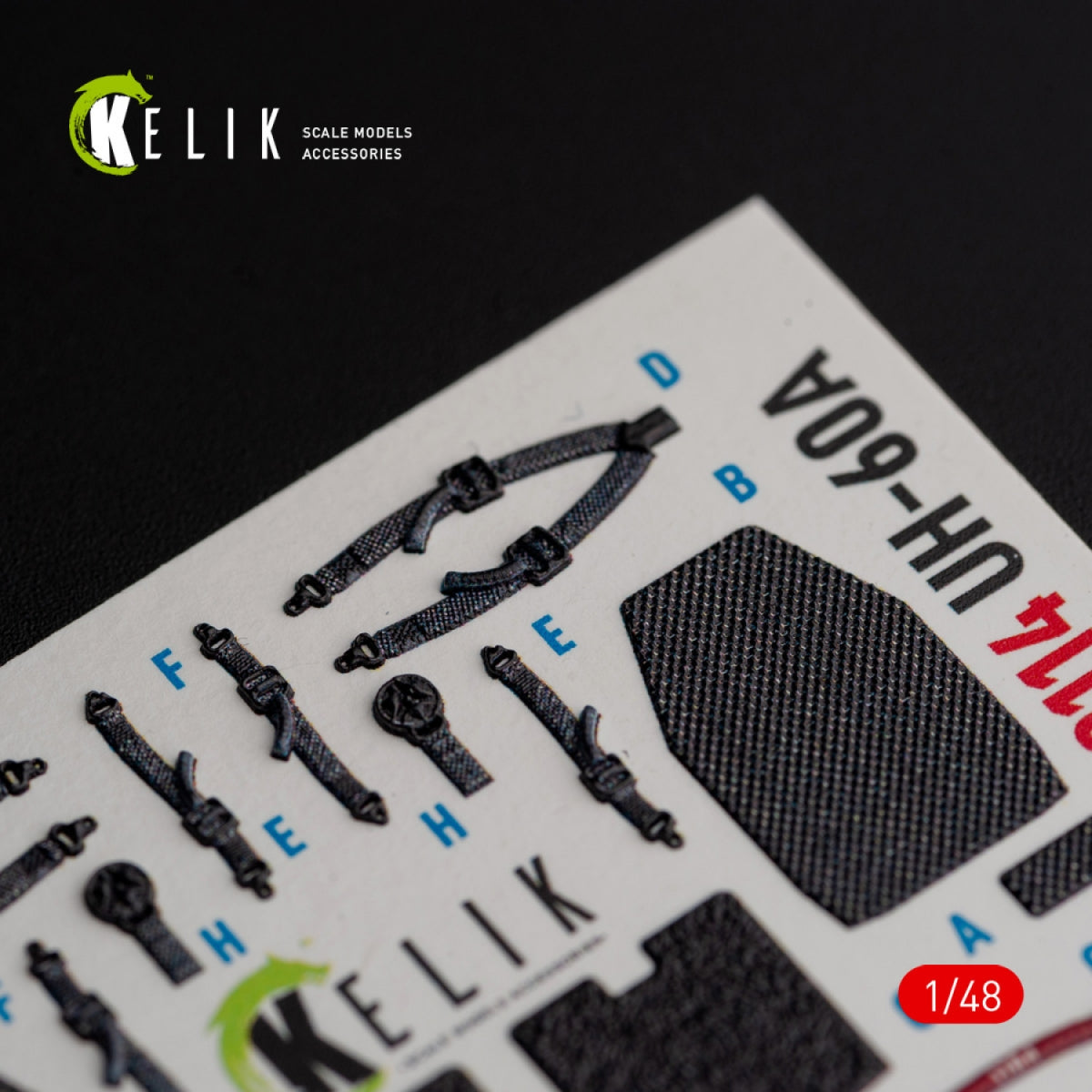 KELIK K48114 UH-60A Black Hawk - Type 2 &amp;quot;Defense Intelligence of Ukraine&amp;quot; interior 3D decals for ICM kit 1/48 – image 11