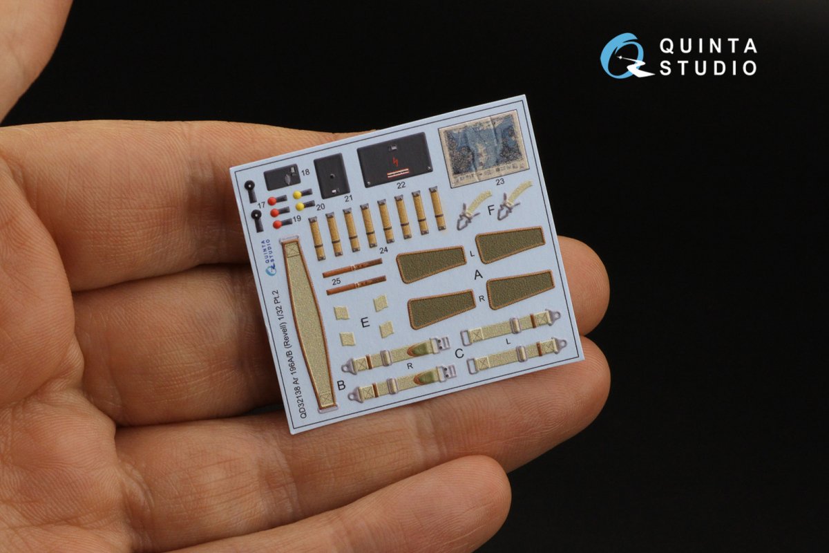 Quinta Studio QD32138 Ar 196A/B 3D-Printed &amp;amp; coloured Interior on decal paper (Revell) 1/32 – zdjęcie 5