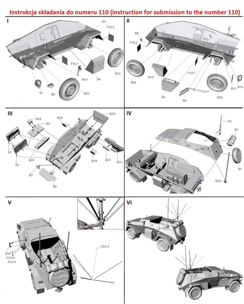 First to Fight PL110 Niemiecki Samochód Dowodzenia Sd.Kfz.247 Ausf.B Z Radiostacją 1/72 – zdjęcie 4