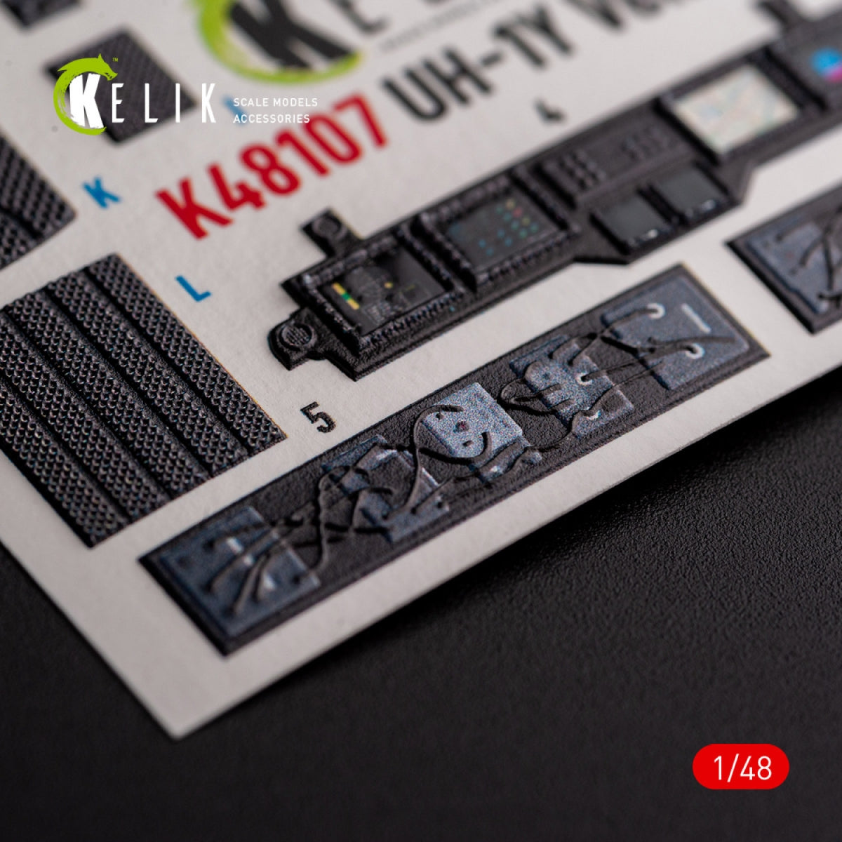 KELIK K48107 UH-1Y &amp;quot;Venom&amp;quot; - interior 3D decals for Zimi Model/KittyHawk kit 1/48 – zdjęcie 3