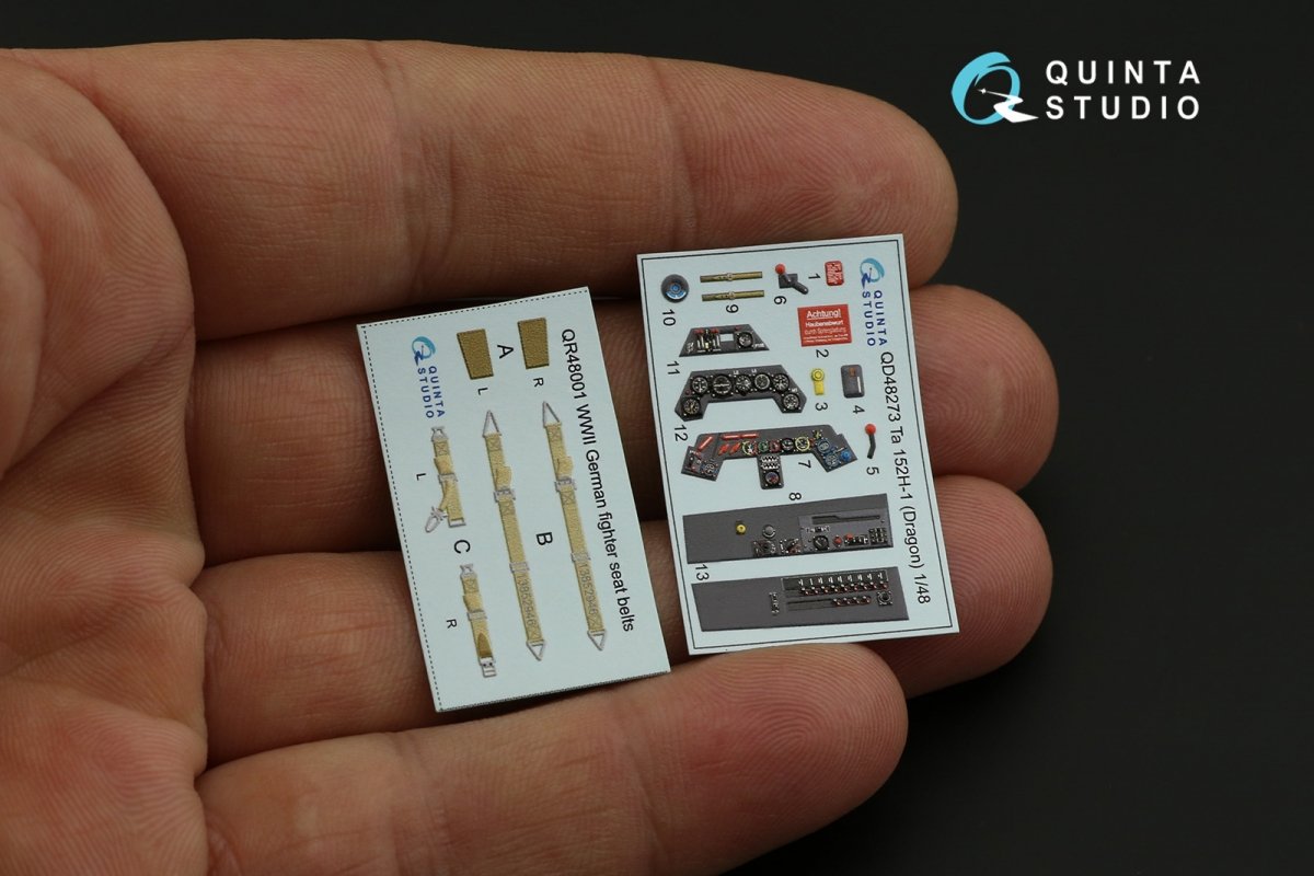 Quinta Studio QD48273 Ta 152H 3D-Printed &amp;amp; colored Interior on decal paper (Dragon) 1/48 – image 4