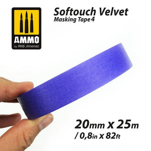 AMMO of Mig Jimenez 8243 SOFTOUCH VELVET MASKING TAPE 4 (20mm X 25M) – zdjęcie 2