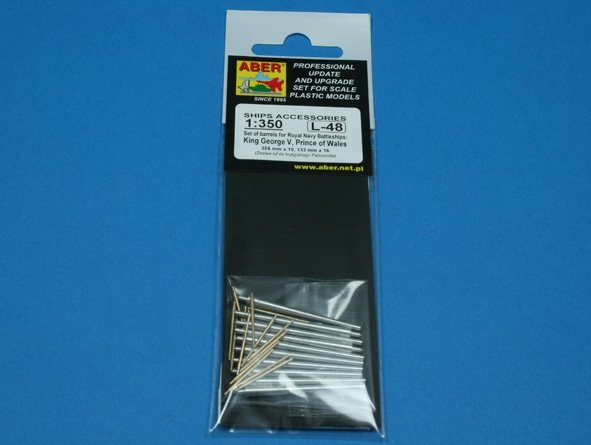 Aber 350L-48 Set of barrels 356mm x 10; 133mm x 16 for King George V, Prince of Wales 1/350 – zdjęcie 5