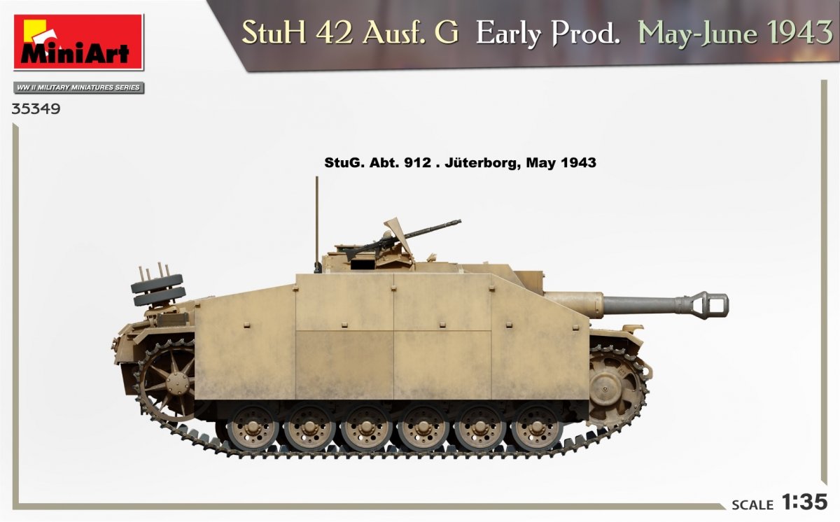 Mini Art 35349 StuH 42 Ausf. G Early Prod. May-June 1943 1/35 – zdjęcie 3