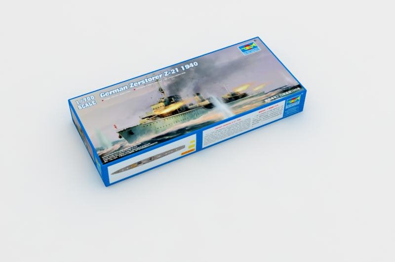 Trumpeter 05792 German Zerstorer Z-21 1940 1/700 – zdjęcie 2