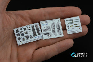 Quinta Studio QD48283 F/A-18A / C early 3D-Printed &amp;amp; colored Interior on decal paper (Hasegawa) 1/48 – image 3