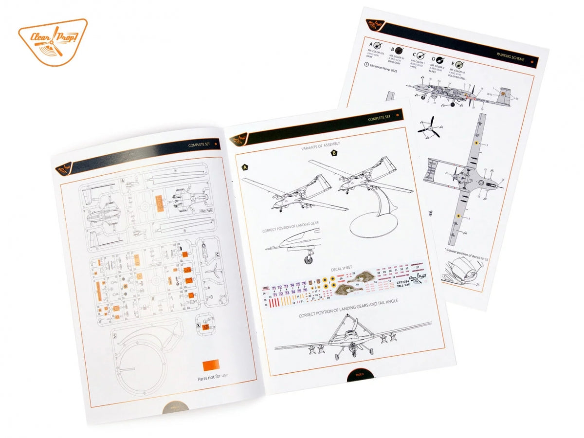 Clear Prop! CP72034 TB.2 UAV UKRAINIAN NAVY STARTER KIT 1/72 – zdjęcie 8