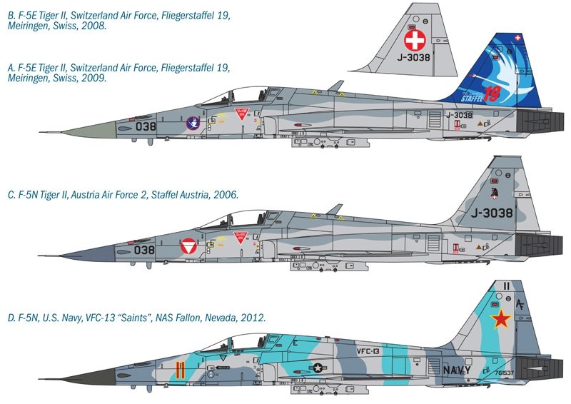 Italeri 1363 F-5E/N Tiger II 1/72 – zdjęcie 2