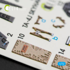 KELIK K72018 TA-4J &amp;quot;SKYHAWK&amp;quot; INTERIOR 3D DECALS FOR FUJIMI/HOBBY 2000 KIT 1/72 – zdjęcie 4