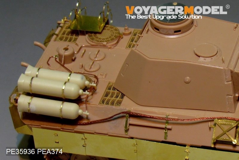 Voyager Model PE35936 WWII German Panther D w/&amp;quot;Stadtgas&amp;quot; Fuel Tanks Basic For MENG TS-038 1/35 – zdjęcie 9