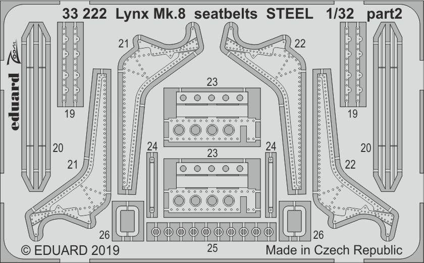 Eduard 33222 Lynx Mk.8 seatbelts STEEL REVELL 1/32 – image 2