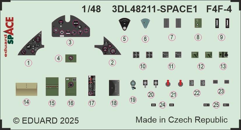 Eduard 3DL48211 F4F-4 SPACE Academy 1/48 – image 3