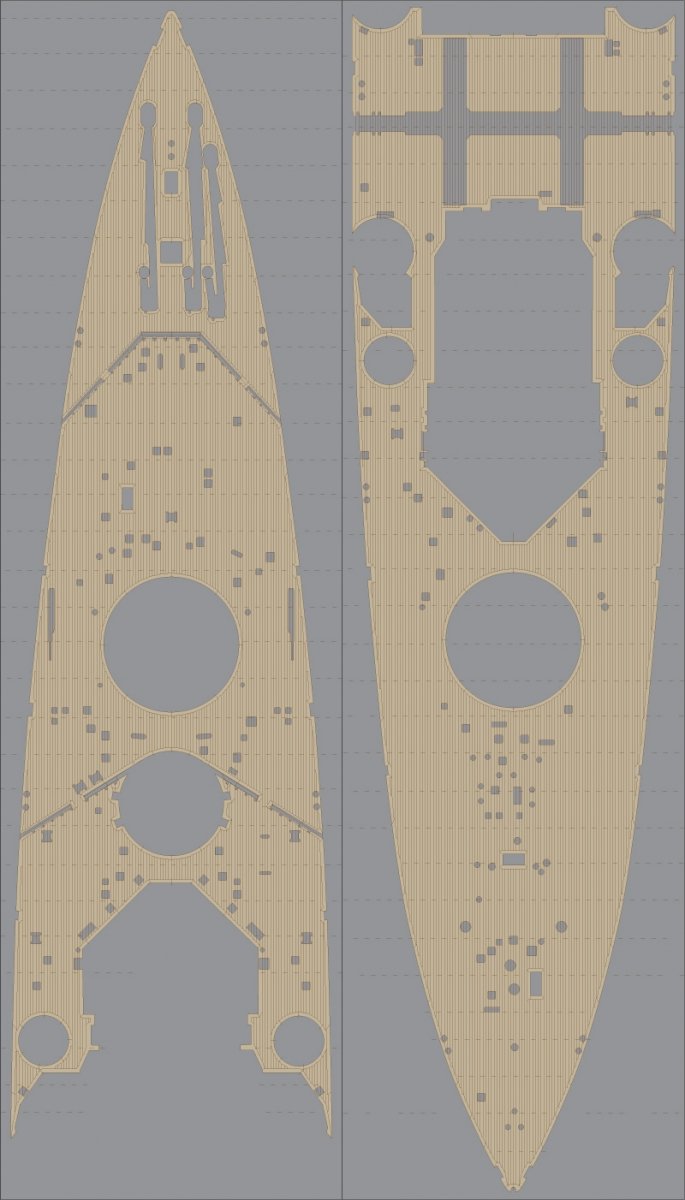 Pontos 35004WD1 HMS Prince of Wales Wooden Deck set 1/350