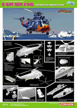 Dragon 5111 S-61A SeaKing &amp;quot;Antracticia Observation&amp;quot; 1/72 – zdjęcie 3