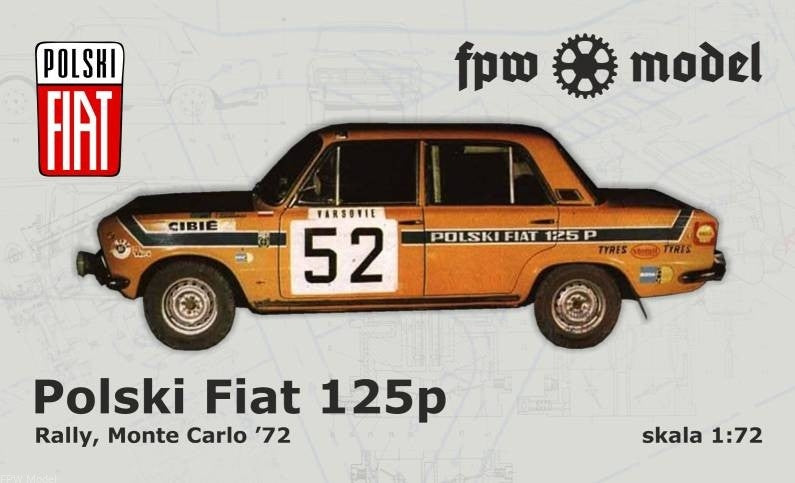 FPW Modèle 72605 Fiat 125p, Rallye Monte Carlo '72 1/72