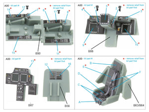 Quinta Studio QD72149 AH-64D late/AH-64E 3D-Printed coloured Interior on decal paper (Academy) 1/72 – zdjęcie 2