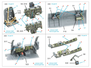 Quinta Studio QD48611 A6M2-K Zero 3D-Printed &amp;amp; coloured Interior on decal paper (Eduard) 1/48 – imagen 2