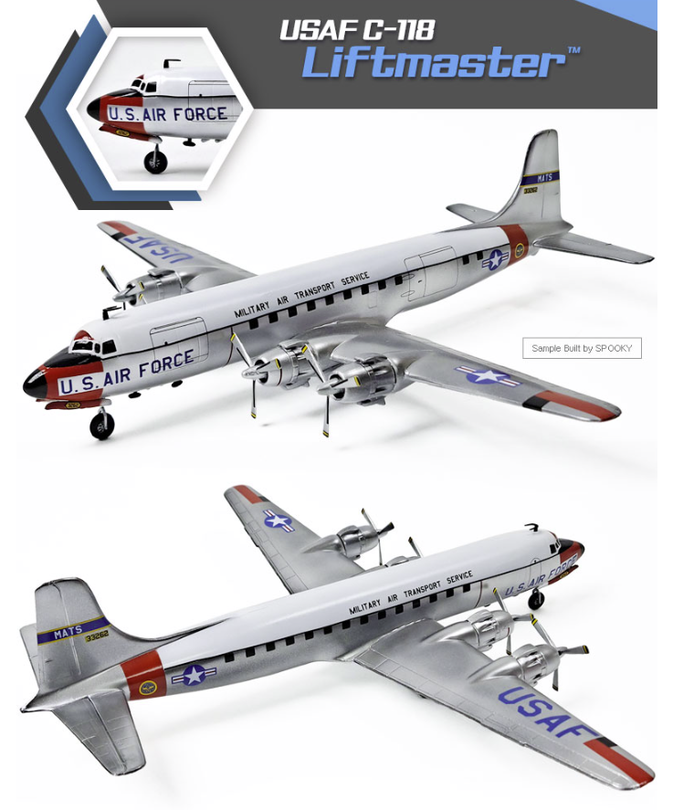 Academy 12634 USAF C-118 Liftmaster 1/144 – zdjęcie 6