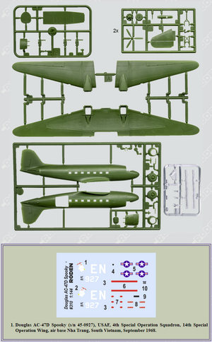 Roden 310 Douglas AC-47D Spooky 1/144 – image 2