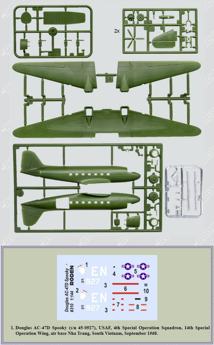 Roden 310 Douglas AC-47D Spooky 1/144 – image 2