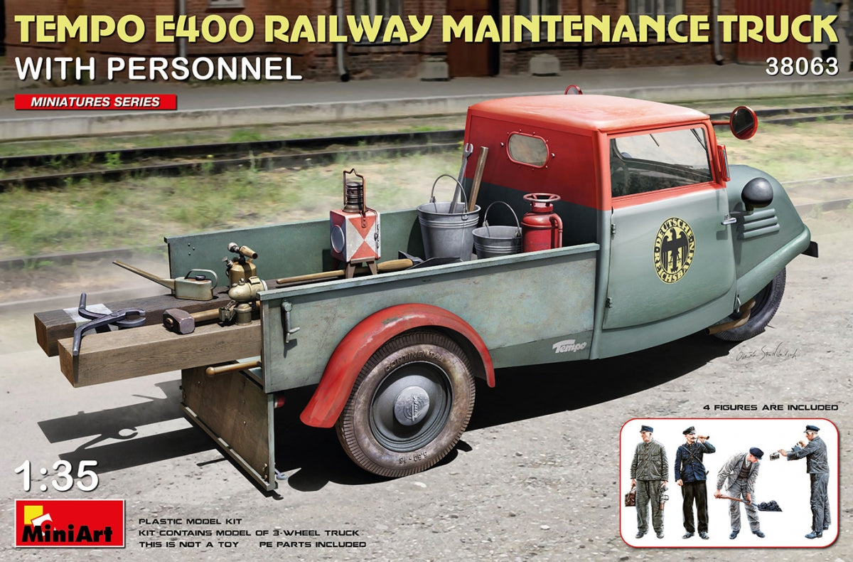 MiniArt 38063 Tempo E400 railway maintenance truck with personnel 1/35