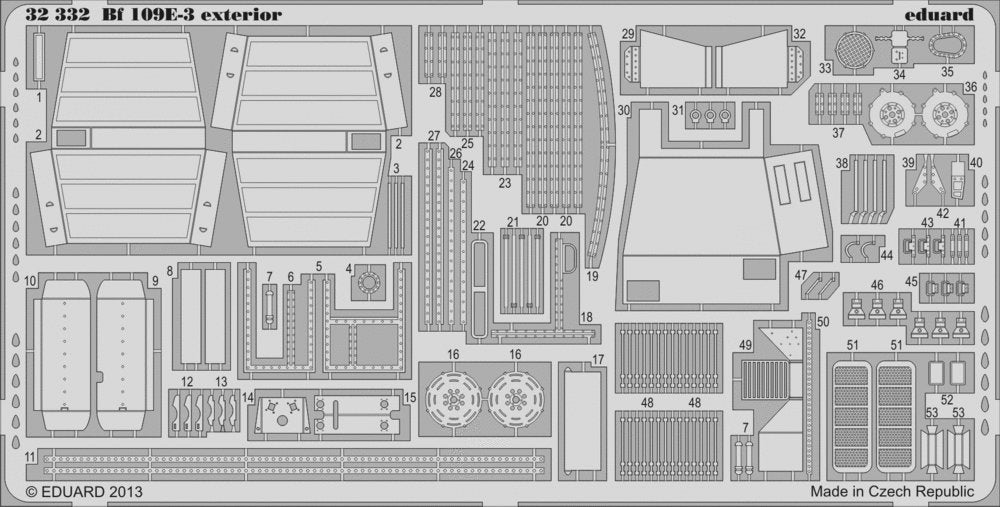 Eduard 32332 Bf 109E-3 exterior 1/32 Dragon