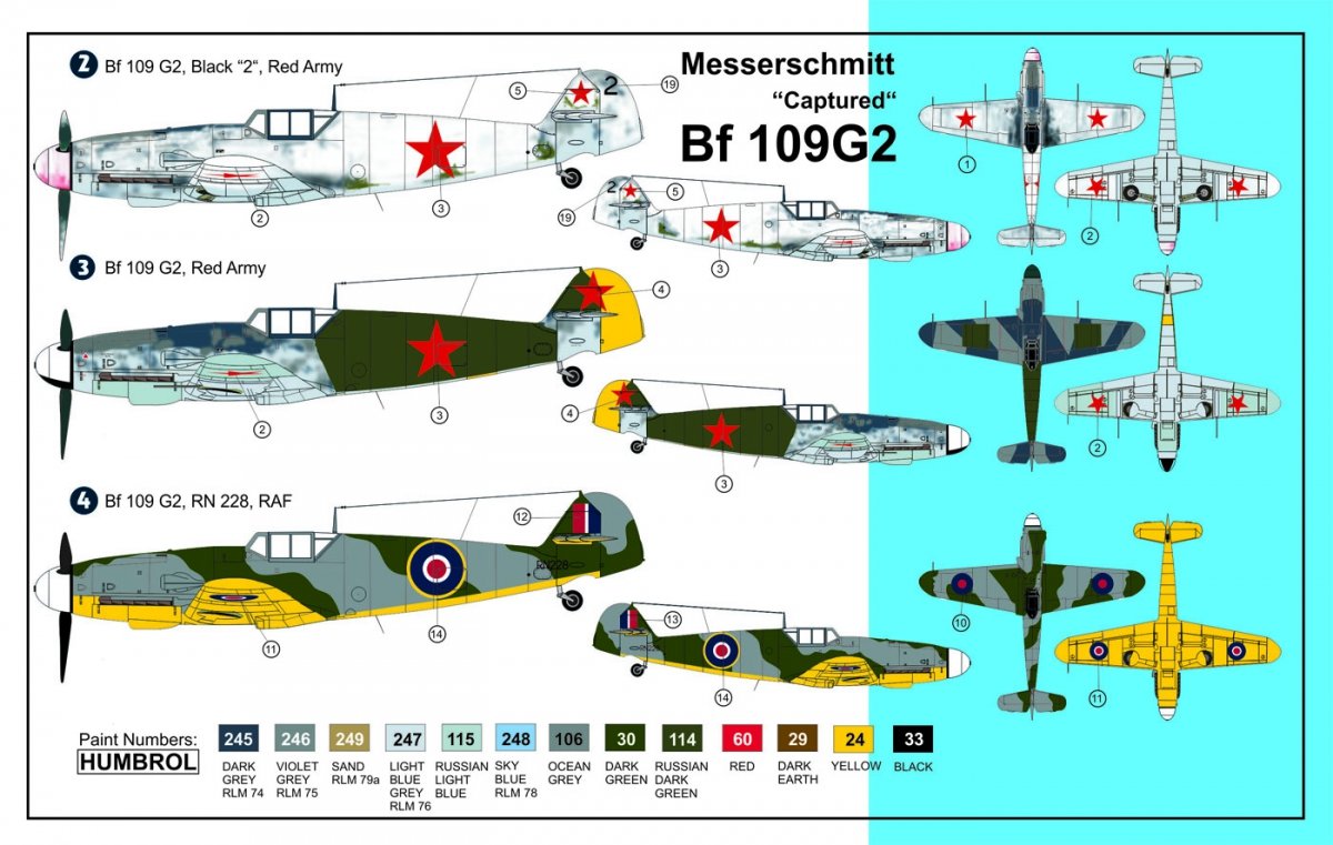 AZmodel AZ7496 Messerschmitt Bf 109Ga-2 &amp;quot;Captured&amp;quot; 1/72 – zdjęcie 2
