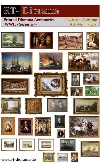 RT-Diorama 35820 Printed Accessories: Pictures - Paintings 1/35