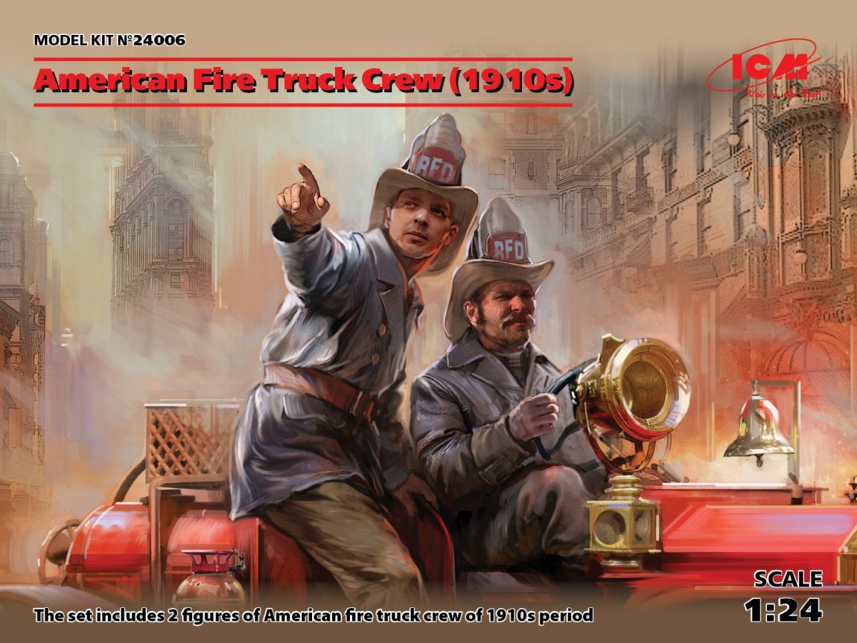 ICM 24006 American Fire Truck Crew (1910s) (2 figures) 1/24
