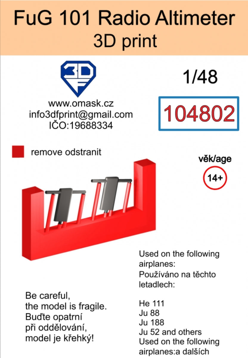 Omask 104802 FuG 101 Radio Altimeter (3D print) 1/48 – immagine 2