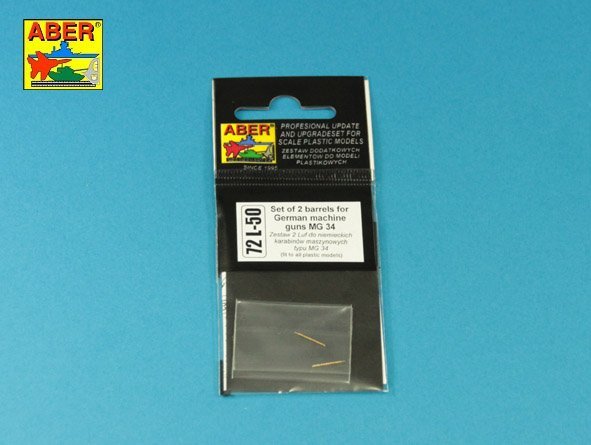 Aber 72L-50 Set of 2 barrels for German machine guns MG34 1/72 – zdjęcie 3