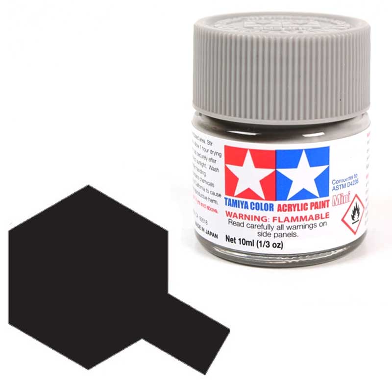 Tamiya X18 Semi Gloss Black (81518) Acrylic paint 10ml