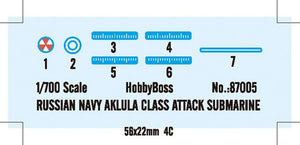 Hobby Boss 87005 Russian Navy Akula Class Attack Submarine 1/700 – zdjęcie 3