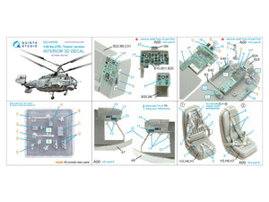 Quinta Studio QD+48358 Ka-27PL Trainer version 3D-Printed colored Interior on decal paper (Hobby Boss) (with 3D-printed resin parts) 1/48 – image 14