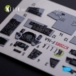 KELIK K72085 F-14A Tomcat - interior 3D decals for Hasegawa kit 1/72 – Bild 8