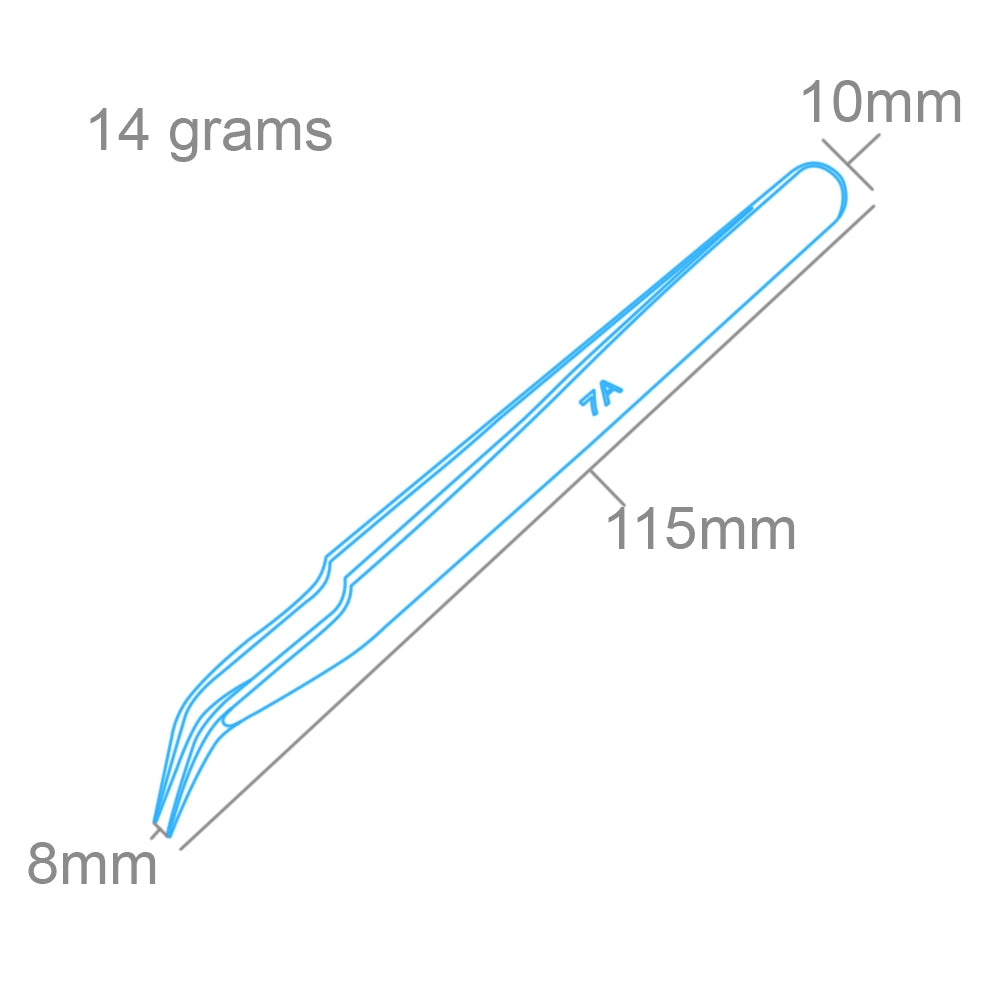 Modelcraft PTW2185-7 Extra Fine Curved Stainless Steel Tweezers (115mm) – zdjęcie 2