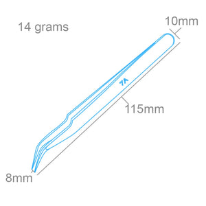 Modelcraft PTW2185-7 Extra Fine Curved Stainless Steel Tweezers (115mm) – zdjęcie 2