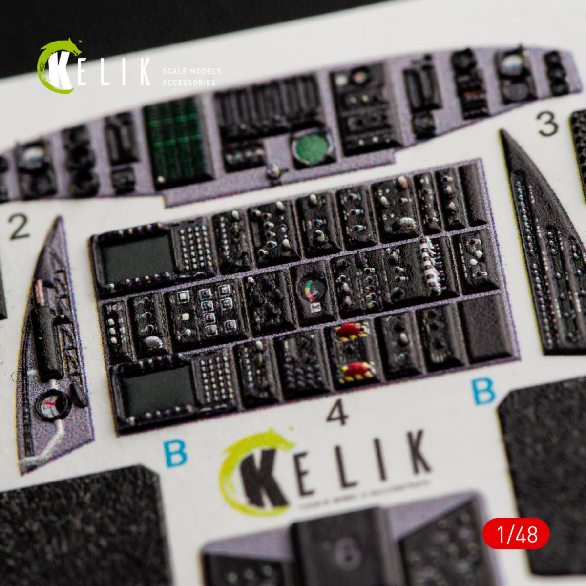 KELIK K48050 MH-60K BLACK HAWK INTERIOR 3D DECALS FOR ITALERI KIT 2666 1/48 – image 3