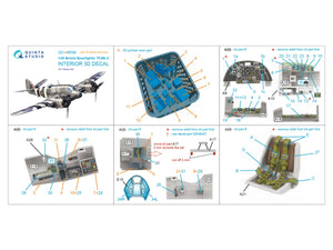 Quinta Studio QD+48556 Bristol Beaufighter TF.Mk.X 3D-Printed &amp;amp; coloured Interior on decal paper (Tamiya) (with 3D-printed resin parts) 1/48 – zdjęcie 2