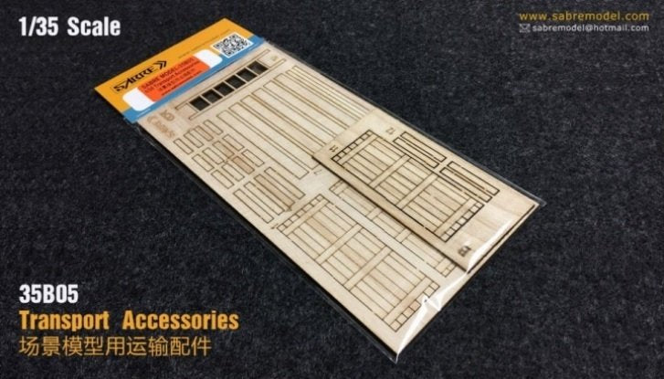 Saber Model 35B05 Wooden Transport Accessories / Transportzubehör 1/35