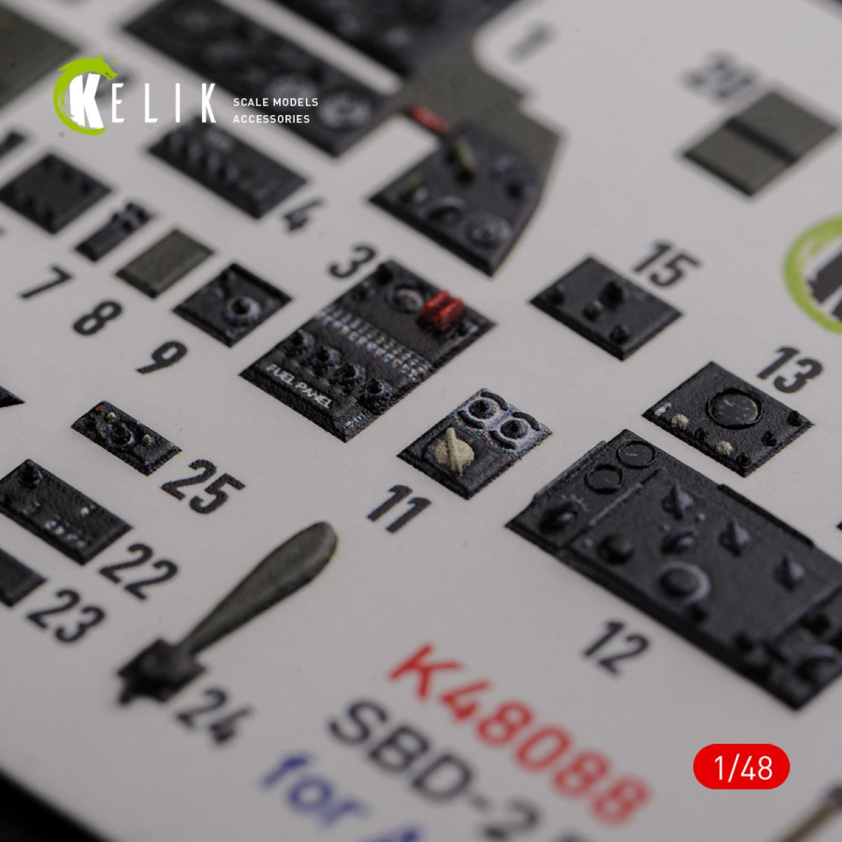 KELIK K48088 SBD-2 Dauntless interior 3D decals for Academy kit 1/48 – Bild 8
