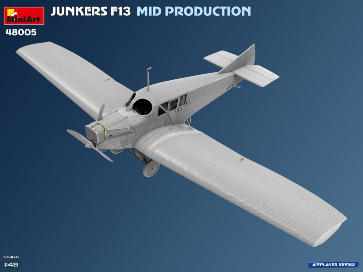 MiniArt 48005 Junkers F13. Mid Prod. German, Polish, Swiss Service 1/48 – zdjęcie 4