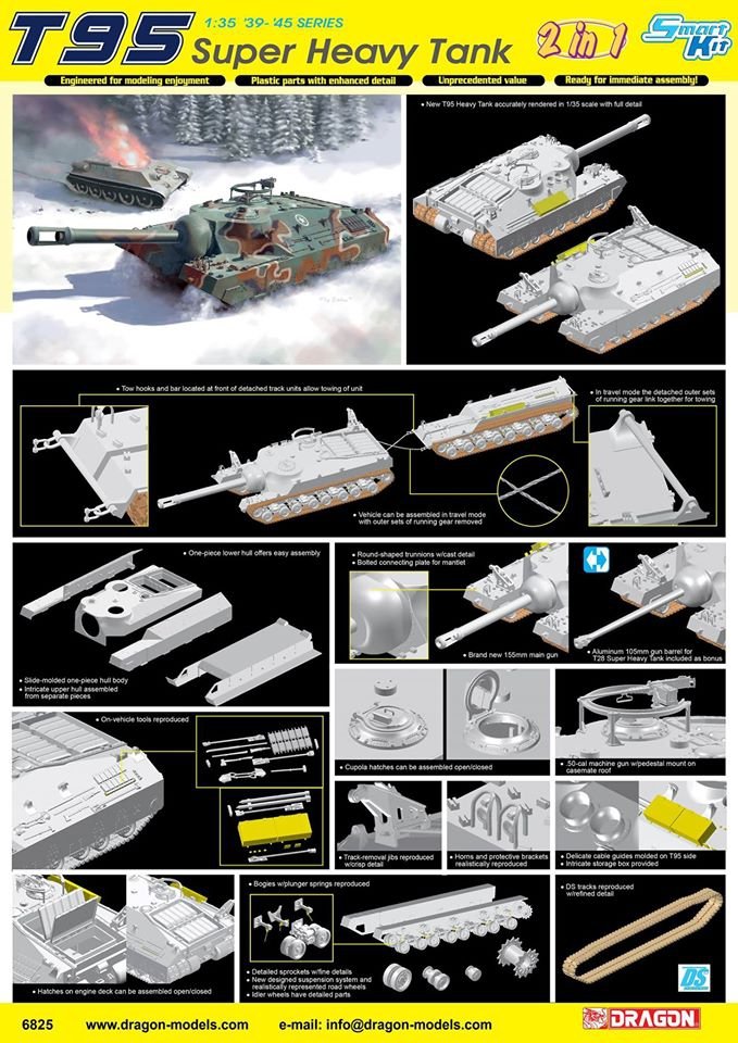 Dragon 6825 T95 Super Heavy Tank 1/35 – immagine 2